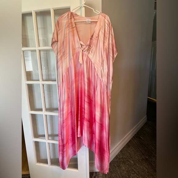Buddy Love Pink Dip Dyed Caftan Dress SIZE M/L - Picture 2 of 5